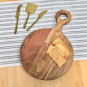 Acacia Wood Cutting/Cheese Board with Handle