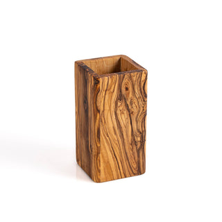 Olive Wood Utensil Holder- Rectangular