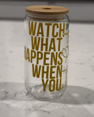Glass Soda Can Cup