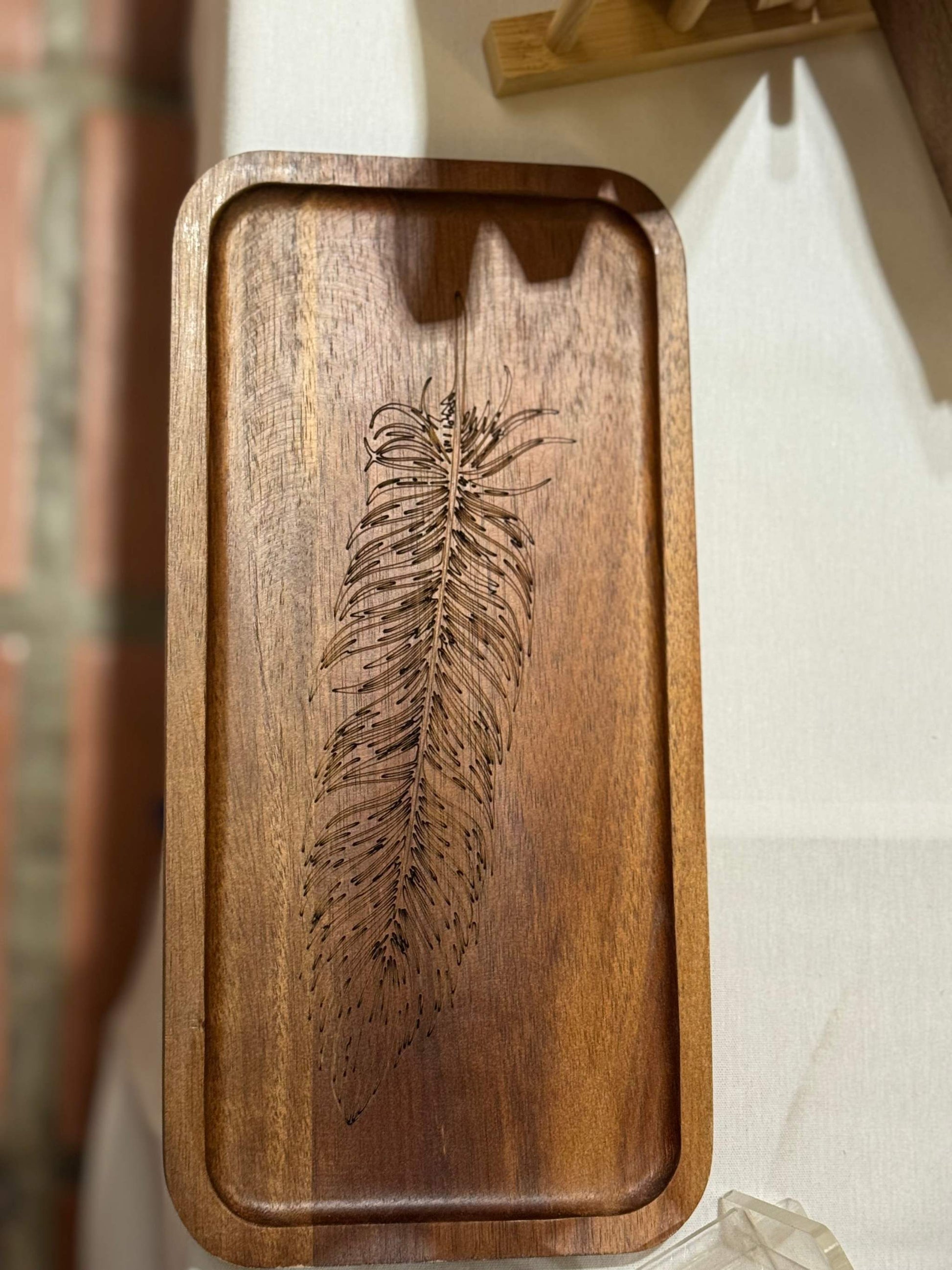 personalized wooden tray, custom engraved tray, handmade tray