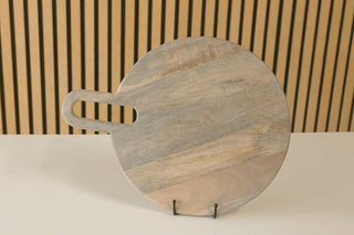 Medium Round Board With Cut Out Handle - Grey Finish