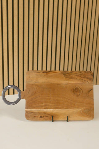 Wood Board with Enamel Handle - Large - Aubergine