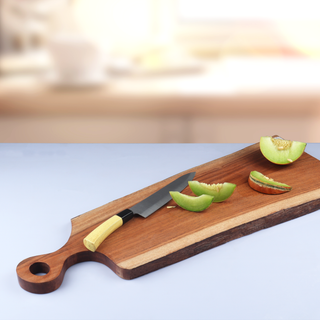 Live Edge Wood Cutting Board w/Handle - 27"