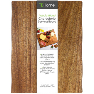 TB Home Acacia Wood Live Edge Charcuterie Board