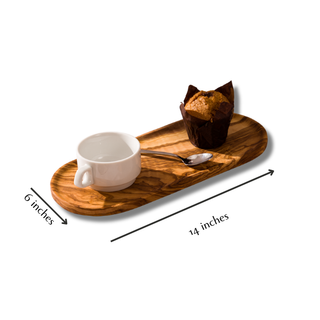 Carré Olive Wood Oval Trays