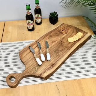 Live Edge Wood Cutting Board w/Handle - 27"