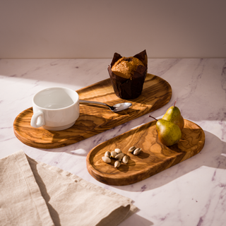 Carré Olive Wood Oval Trays