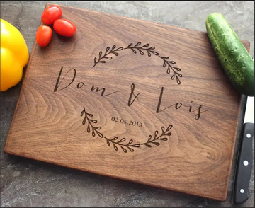 Engraved Cutting Board workboots&glasses
