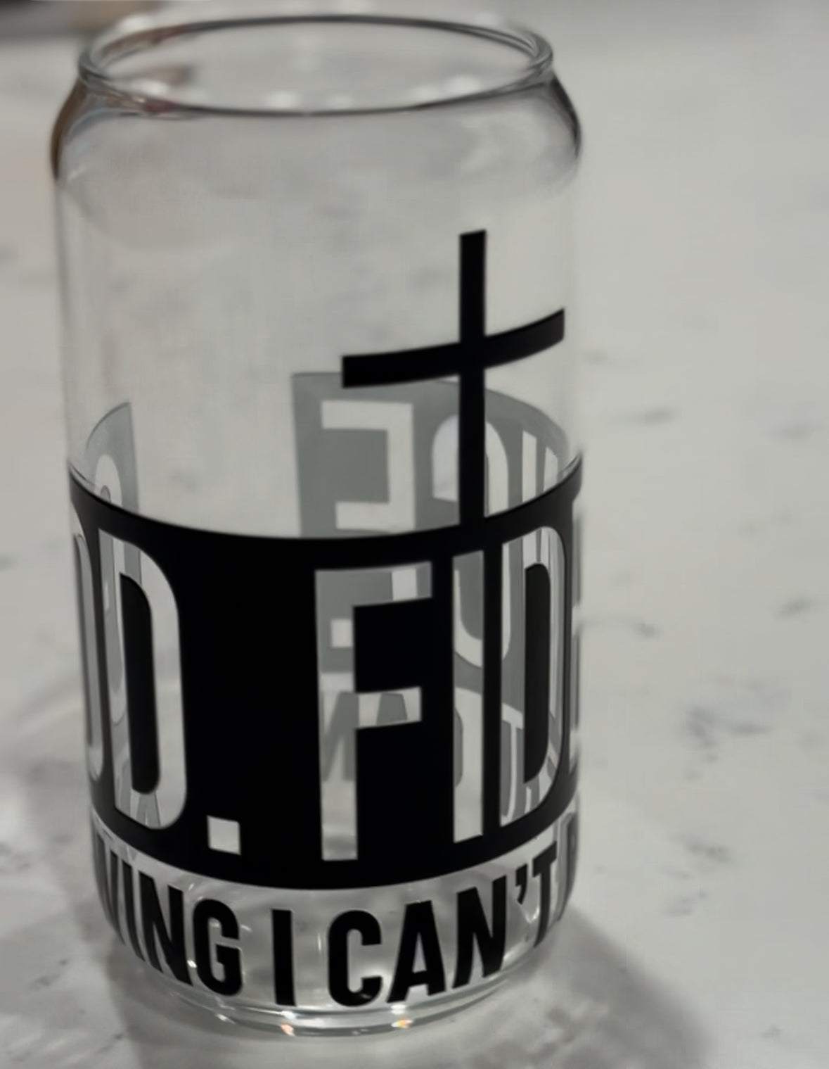 Glass Soda Can Cup