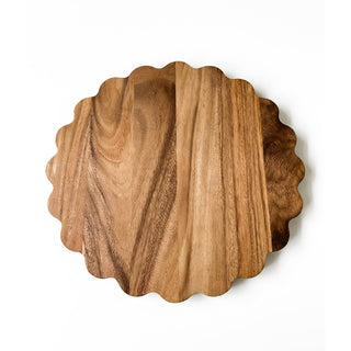 Ironwood Gourmet Acacia Wood Scalloped Cutting Board, 16"