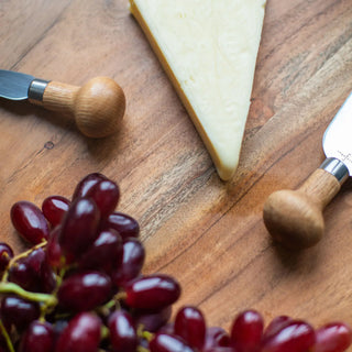 Wood+White Collection Acacia Wood Round Charcuterie Board LG