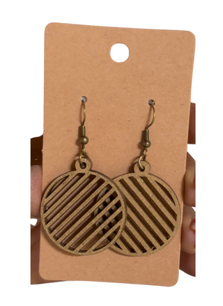 Geometric Wood Earrings – Bold, Lightweight Design | workboots&glasses
