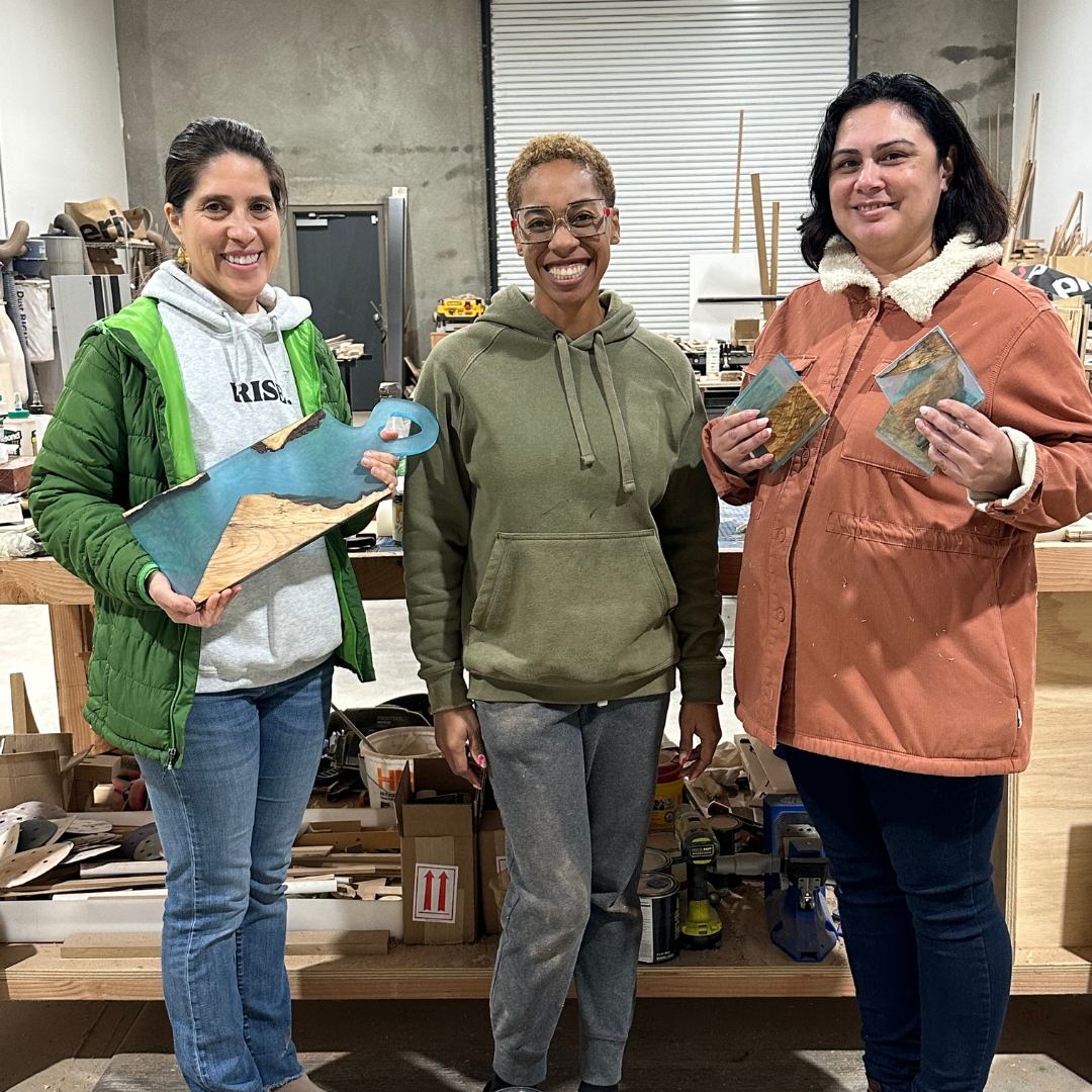 woodworking class Sacramento, epoxy resin class Sacramento, cutting board workshop