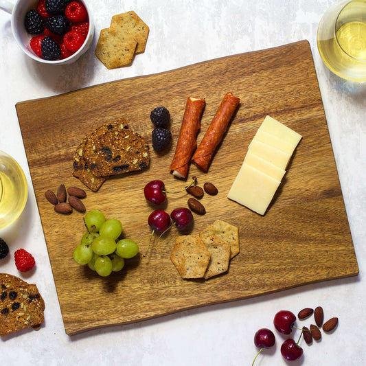TB Home Acacia Wood Live Edge Charcuterie Board