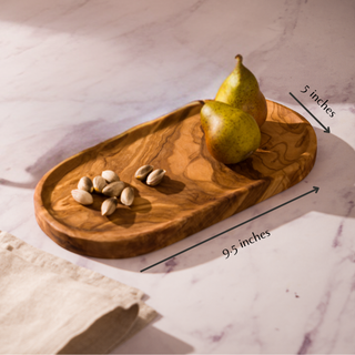 Carré Olive Wood Oval Trays