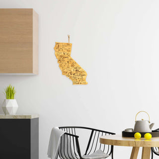 Destination California Cutting Board with Engraved Artwork