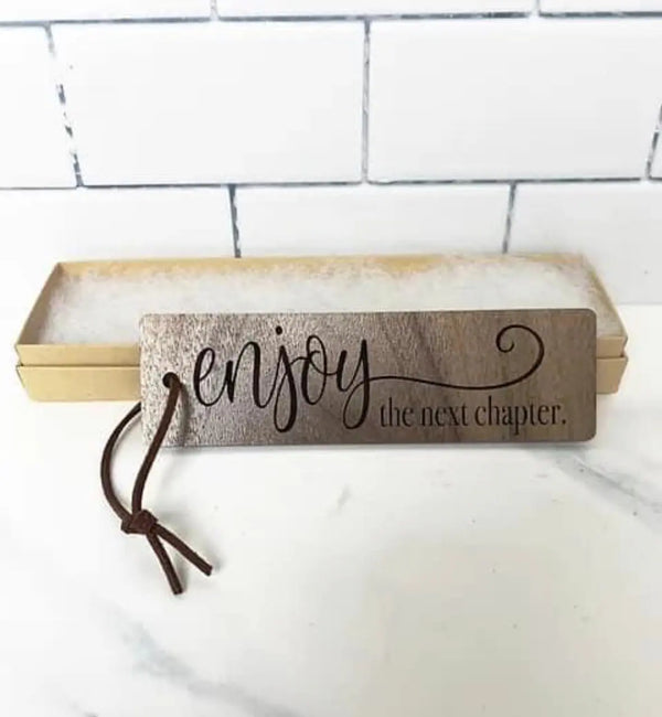 wooden bookmark made of walnut