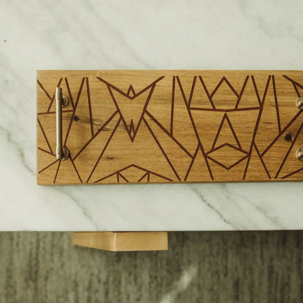 Charcuterie Board with Epoxy workboots&glasses