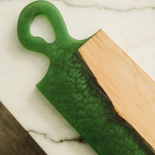 Epoxy Cutting Board workboots&glasses