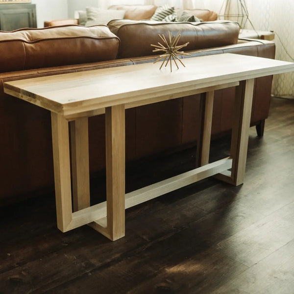 Sofa Table workboots&glasses